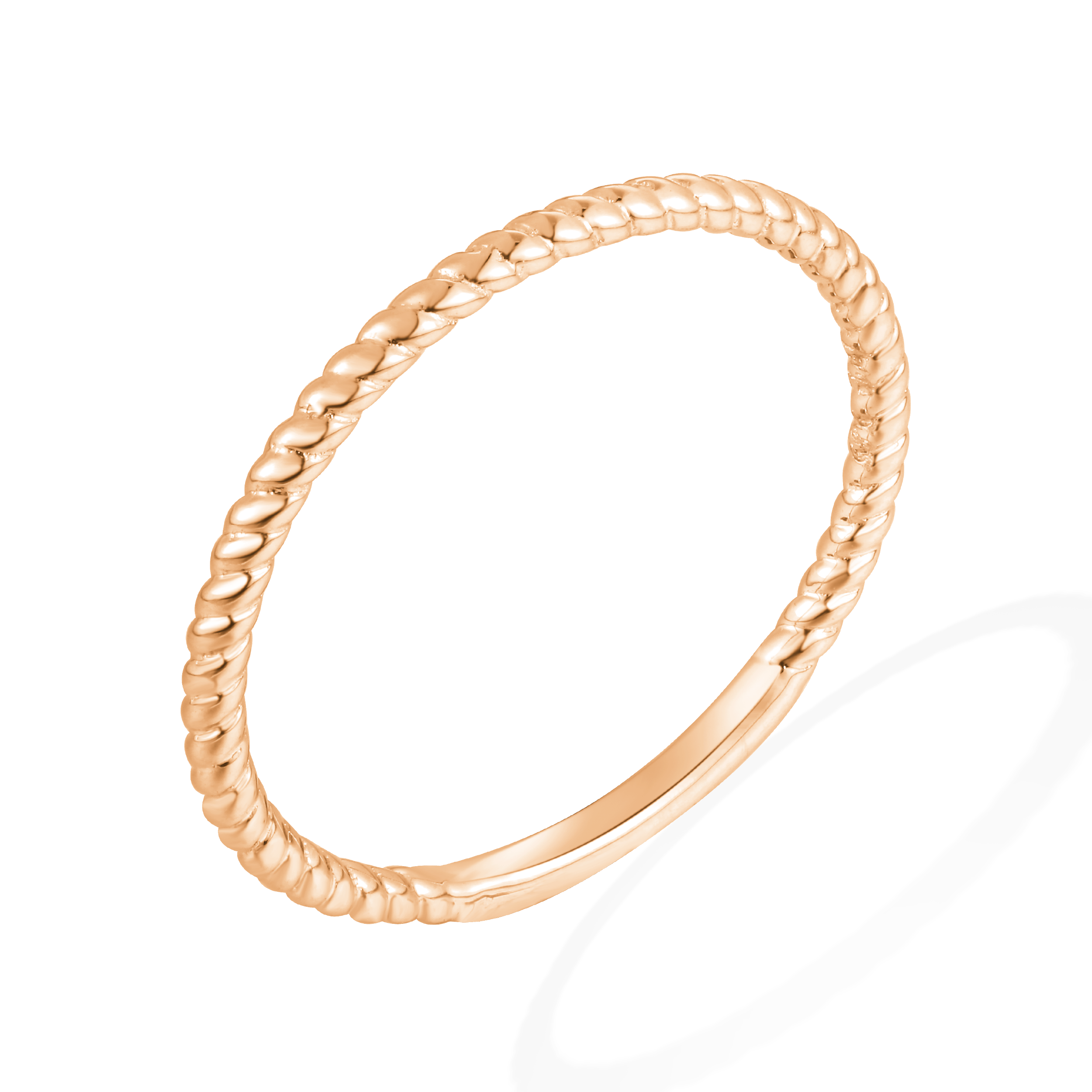 Twist cable gold ring